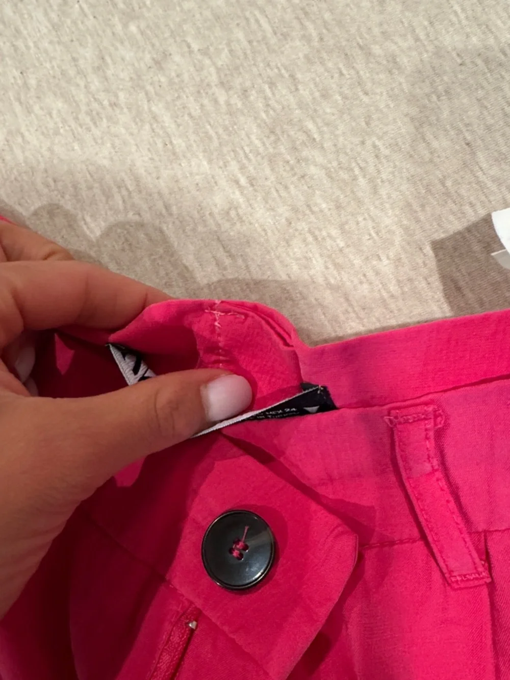 Zara Hot Pink Wide-Leg pants size XS